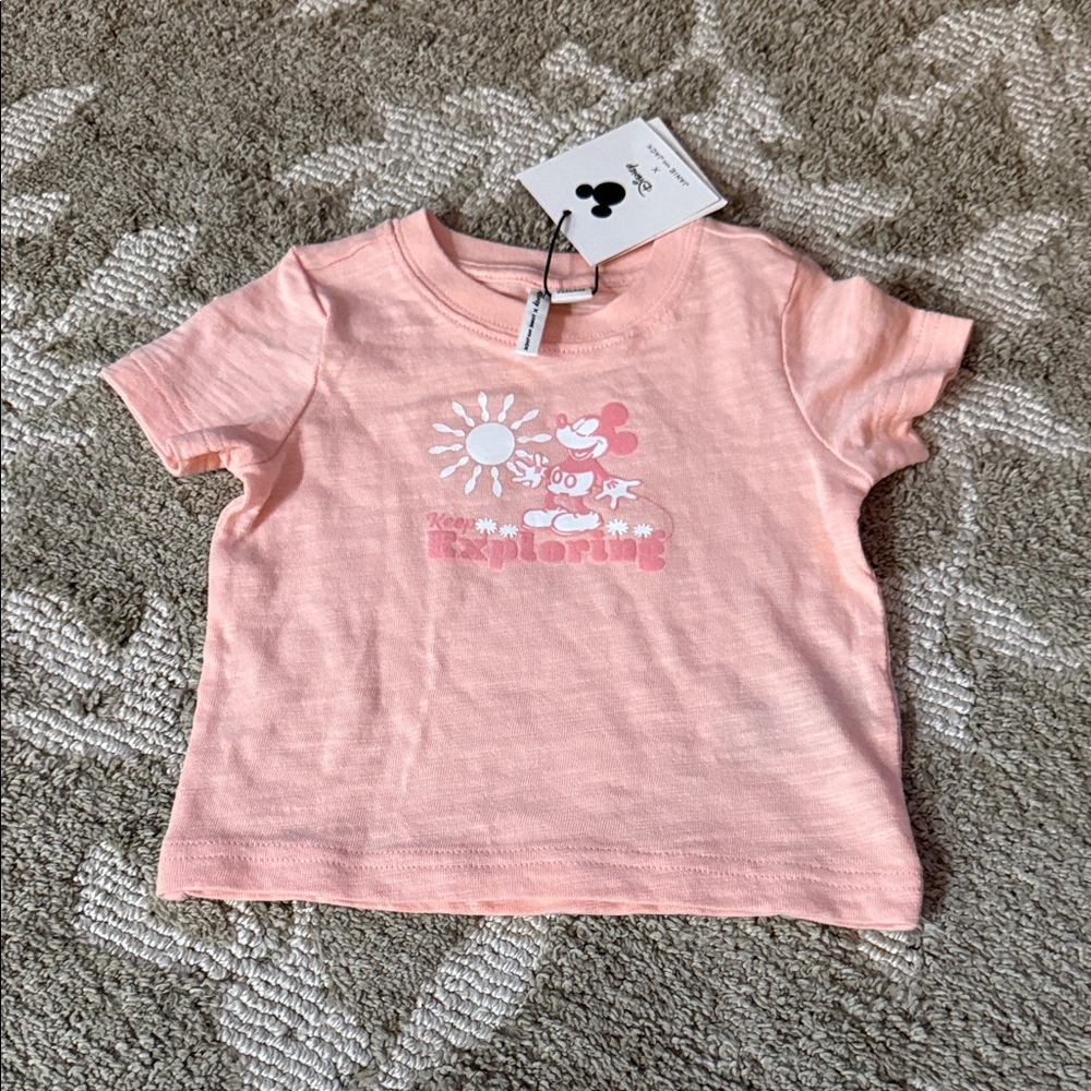 Janie & Jack Disney  Light Pink Kids T-Shirt NWT
